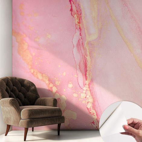 Tapete Selbstklebend - abwaschbar - trendige Wanddeko - elegant Fototapete Pastellfarbene Abstraktion 250x250 cm (1/5)