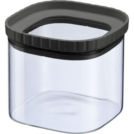 Récipient en Verre avec Couvercle en Silicone - Récipient de Conservation Pratique avec Couvercle, Idéal pour Conserver les Pâtes, les Épices, le Thé et Plus encore, Empilable - 655 ml (1/5)