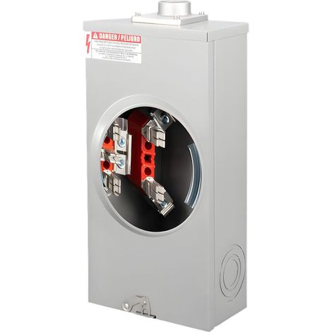 Support de compteur efficace 200 A 5 mâchoires avec câblage pour une installation rapide et facile de la prise de compteur aérien (1/5)