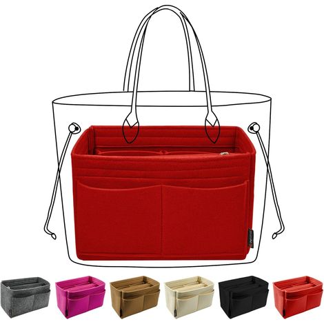 Organisateur de sac à main, Organisateur de sac à main en feutre multipoches, Insert organisateur de sac à main avec poignées, Organisateur pour sac à main et cabas, Sac dans le sac (1/5)