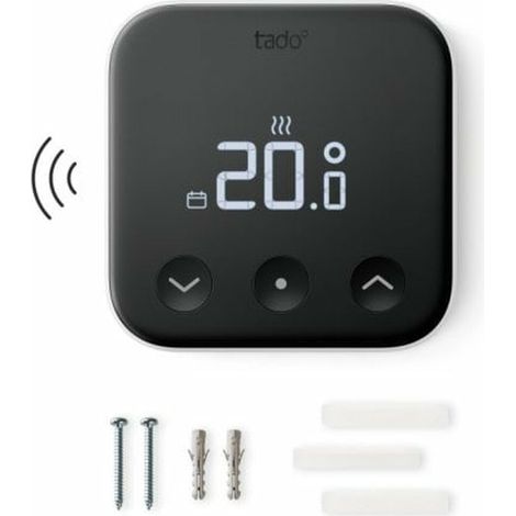 tado Termostato conectado negro para caldera y radiador (1/2)