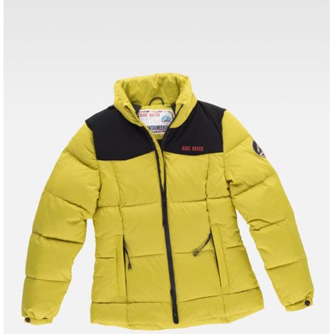 Parka combinada SÄLW de mujer con pluma reciclada 80:20 que asegura la regulación del calor corporal. 12103203 L Amarillo (1/5)