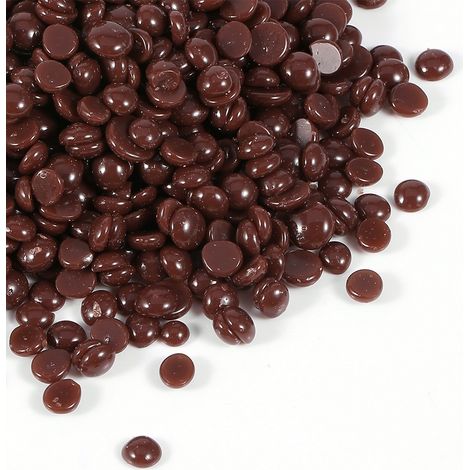 Bille de cire dure dépilatoire 100g, épilation bras corps bikini, cire chaude au chocolat, lot de 1 sachet, peau lisse (1/4)