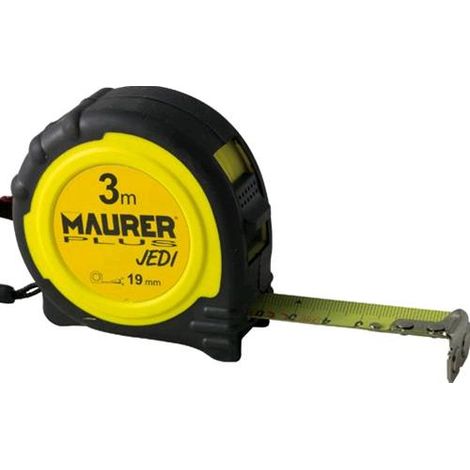 FLESSOMETRO MAURER PLUS JEDI 3 metri 19 mm in Gomma antiscivolo con calamita