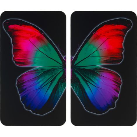 Glasabdeckplatte Universal Butterfly by Night 2er Set , für alle Herdarten - WENKO (1/5)