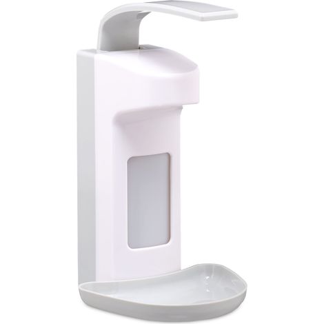 Dispenser di sapone da parete per sapone liquido 29 x 16 x 18 cm igienico e pratico design moderno in plastica bianca 130008182