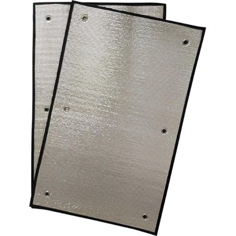 Protection solaire - Film isolant pour vérandas - Film réfléchissant pour fenêtres - Film occultant pour balcons et chambres - Film isolant pour fenêtres - 100 x 130 cm - Argent - Feuille d'aluminium (1/5)