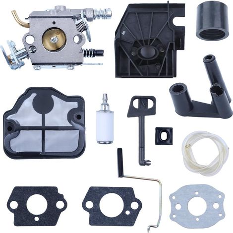 Filtre à air du carburateur Collecteur d'admission Tige de starter pour tronçonneuse Husqvarna 136 136LE 137 137e 141 141LE 142 142e 36 41 Neuve (1/5)