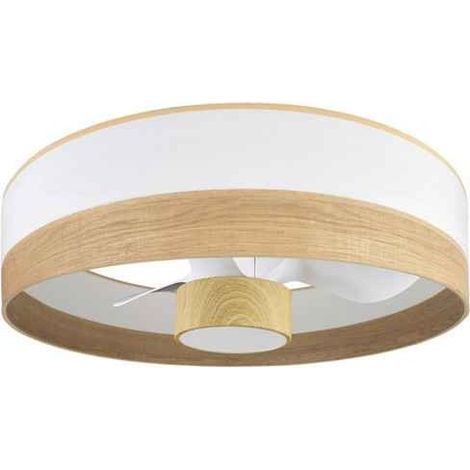 Ventilador Dc 24w Olga Blanco/mad.clara-haya 3 Aspas 6 Vel. 2390lm 3 Colores, Remoto,memoria,temporizador 70d (1/4)