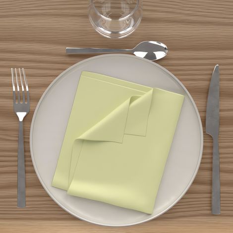 Lot de 3 serviettes de table 40x40 cm Alix vert citron, par Soleil d'Ocre ALIX vert citron