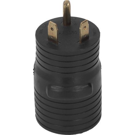 RV PVC plug adapter 30A male TT 30P to 50A female 14 50R, power connector (1/5)