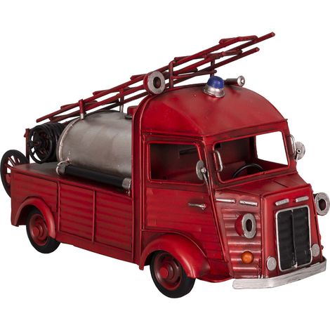 Camion de pompier décoratif en métal (1/3)