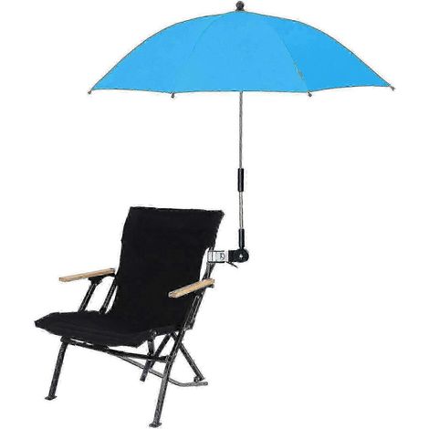 Stuhl-Sonnenschirm mit Universalklemme, UPF 50+ Clip-On-Sonnenschirm für Terrassenstühle, Strandstühle, Rollstühle, Golfwagen (1/5)