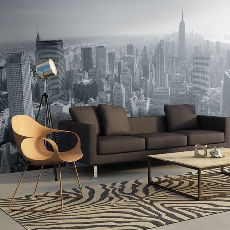 Fotomurale XXL - Panorama di New York in bianco e nero - 550x270 (1/4)