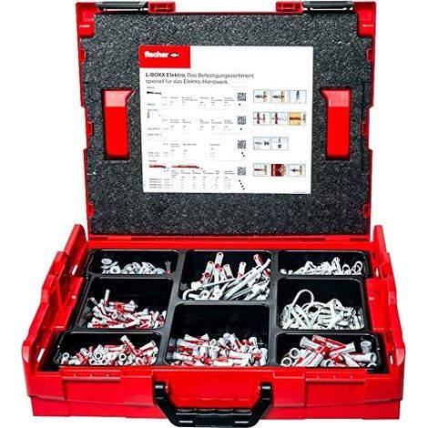 Boîte électrique Fischer L-Boxx 102 670 pièces dimensions 44,5x36,5x15,5 cm
