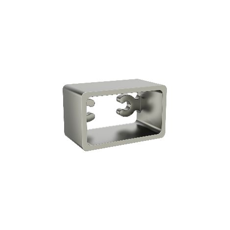 Départ mural fixe aluminium pour main courante carrée 50x27 mm Inox brillant