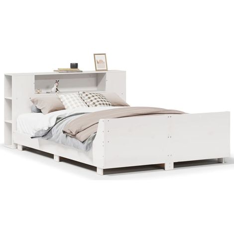 Maison Exclusive - Letto senza Materasso Bianco 140x190 cm Legno Massello di Pino