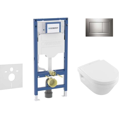 Geberit Duofix - Set Vorwandelement, Architectura-WC mit Softclose-Sitz und Sigma30-Betätigungsplatte, Chrom SANI11CK1105
