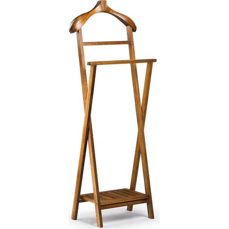 Valet pliant en forme d’étoile STAR - Bois massif marron (1/3)