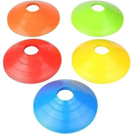 Cônes de football - 50pcs - Polychromatiques - Résistants - Haute visibilité (1/4)