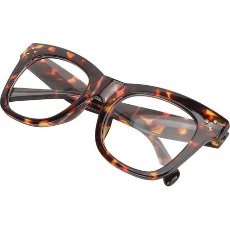 Lunettes de lecture anti-lumière bleue, style testudinarious, protection oculaire, charnière flexible, lunettes de jeu PC +250, marron (1/5)
