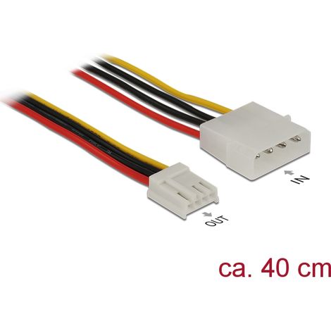 Delock Cable Power 4 pin male  4 pin floppy female 40 cm