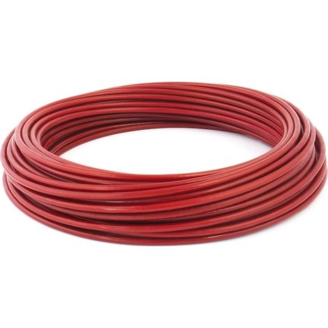 Câble acier/PVC, 2/4 mm², 50 m, rouge (1/5)
