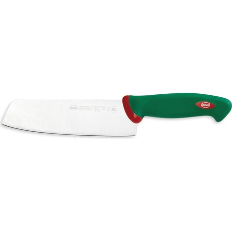 Coltello Giapponese Lama 18 cm Manico Antiscivolo Sanelli Premana Verde/Rosso