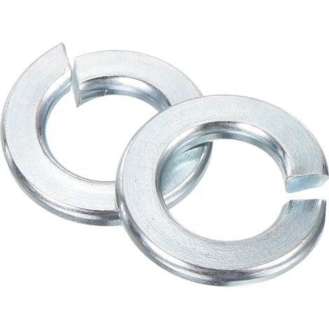 Rondelle Grower 3/8", 50Pcs Rondelles Fendues En Acier Au Carbone Rondelles De Ressort Métalliques Pour Boulons Vis Machines Argent Bleu (1/5)