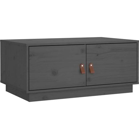 Maison Exclusive - Tavolino da Salotto Grigio 80x50x35cm in Legno Massello di Pino (1/5)