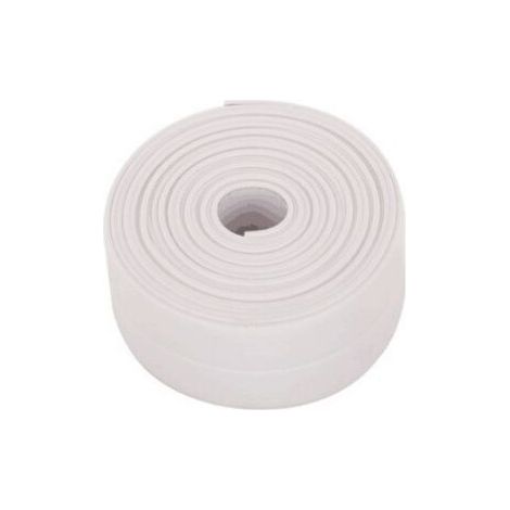 1PC Rouleaux Bande d'étanchéité - Imperméable - Joint Salle de Bain - PVC Ruban de Calfeutrage Autocollant pour Cuisine - Toilettes WC - Baignoire - Blanche (1/5)