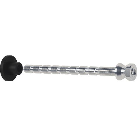 Kit de fixation simple traversant pour poignée de tirage - Finition : Noir RAL9005 STR - FORLOCK (1/2)