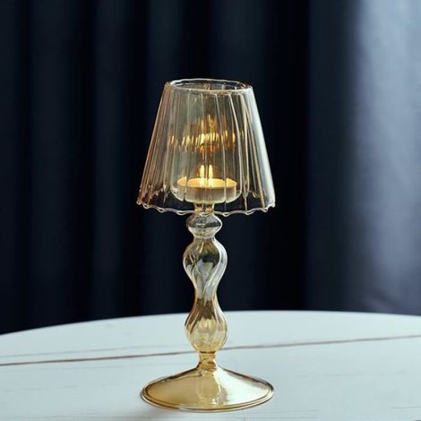 Verre Bougeoir Chandelier Support de Table de Mariage Décoration Décoration de La Maison Bougie Stand Bougeoirs (1/4)