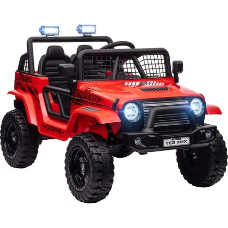 Coche eléctrico infantil con mando parental y amortiguadores, plástico y metal, 109 x 67 x 68,5 cm, rojo (1/5)