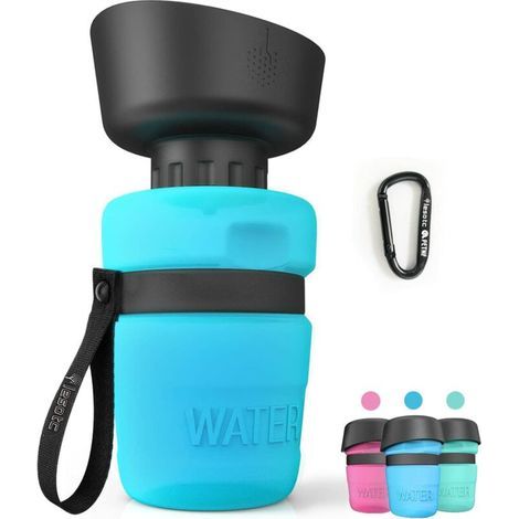 Hunde-Trinkflasche, faltbare Hunde-Trinkflasche, Reise-Trinkflasche für Hunde, Wasserspender für Hunde, leicht und praktisch für unterwegs, BPA-frei (1/5)
