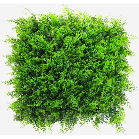 Siepe artificiale 50x50cm pianta felce finta 3D giardino balcone Pritus