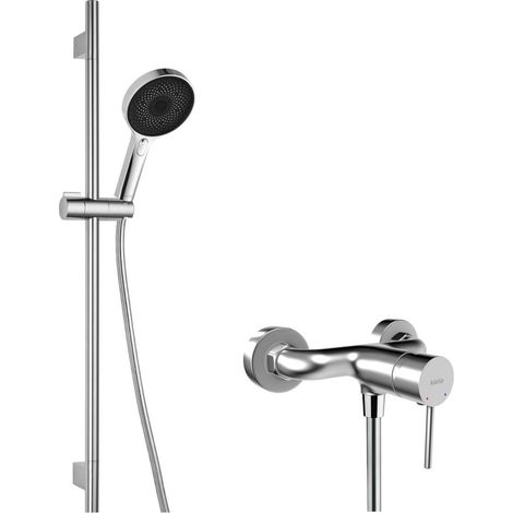 kielle Oudee - Set de douche avec mitigeur, colonne, flexible et tête de douche, chrome 10202SN10 (1/5)
