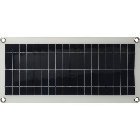 Kit panneau solaire flexible polycristallin 20W avec régulateur chargeur double USB pour voiture camping-car bateau (1/5)
