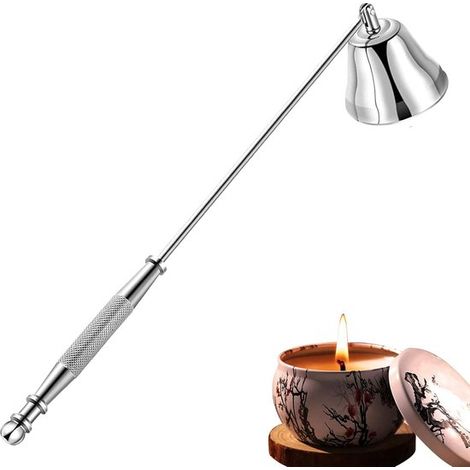 Kerzenlöscher - Silberner Kerzenlöscher aus Edelstahl mit langem Griff - geeignet als Geschenk (silber) (1/5)