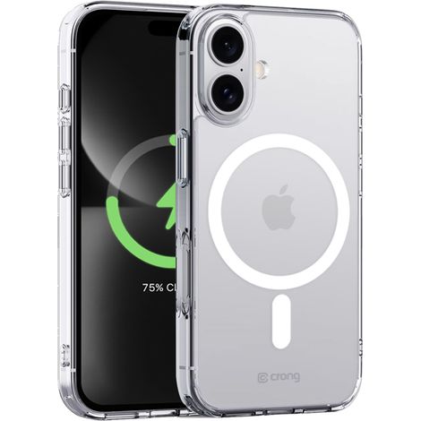 Crong Clear MAG Cover - Custodia MagSafe per iPhone 16 Plus (Trasparente) (1/4)