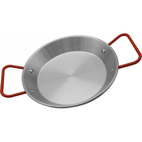 Marmite à riz et fruits de mer, protection anti-brûlure, en acier inoxydable épais, avec double poignée, idéale pour la cuisson du poulet frit et des en-cas, poignée rouge, 20 cm / 7,9 pouces