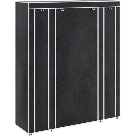 Maison Exclusive - Stoffschrank mit Fächern Kleiderstangen 45×150