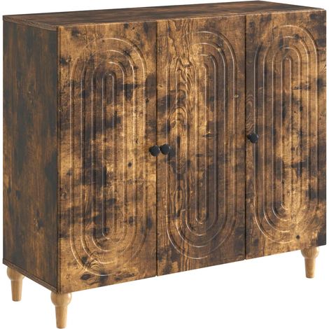 Sideboard Smoked Oak 89 x 34.5 x 80 cm Engineered Wood vidaXL