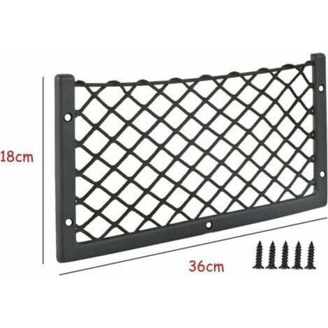 Filet De Rangement - 36 X 18 Cm - Pour Voiture Camion Camping-Car Bateau - Lot De 3 - Noir (1/4)