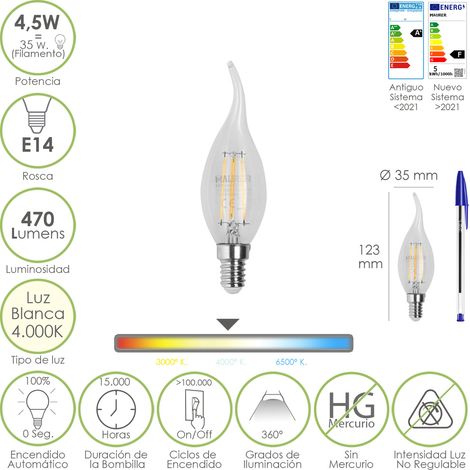 Ampoule Maurer candle flame 4.5 W 4000 K