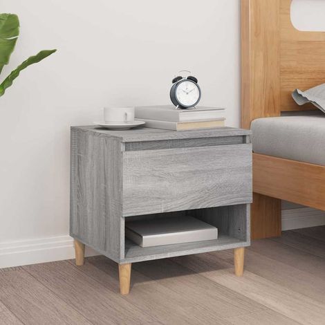 vidaXL Bedside Table Grey Sonoma 50x46x50 cm Engineered Wood (1/5)