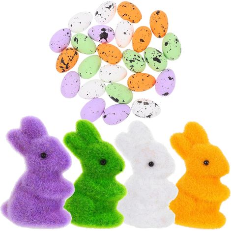 Décorations de Pâques Œufs Colorés Mousse avec et Compacts pour Activités Familiales et Décorations Dintérieur (1/5)