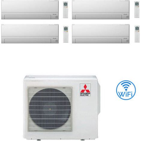 Klimaanlage Mitsubishi MSZ-BT Wifi R32 Split-Inverter-Panels 7000 + 12000 + 12000 BTU mit U.E. MXZ-4F72VF NEW Class A++/A+