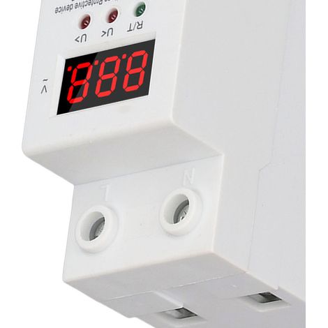 Über- und Unterspannungsschutz mit automatischer Wiederherstellung, Schutzrelais, Einzelanzeige, 2-polig, 230 V AC, 63 A (1/5)