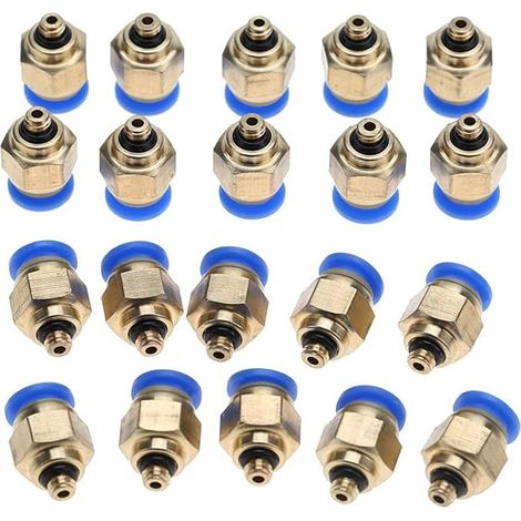Raccord de 6 Mm D'air Pneumatique Rapides Mâles Push Connecteur PC6-M5 20PC (1/5)